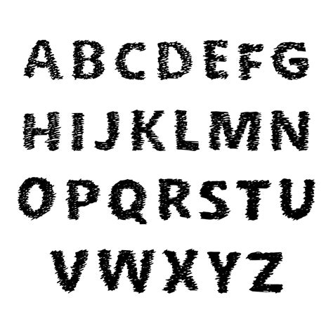 Mano Disegnato Latino Alfabeto Lettere Maiuscolo Moderno Font E Carattere Tipografico Nero