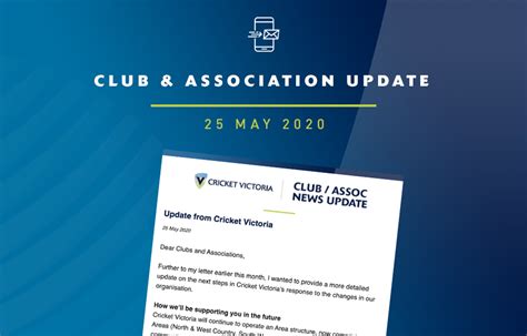 Club And Association News Update 25 May 2020 Cricket Victoria