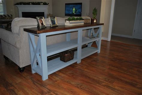 Rustic Console Table Farmhouse Style Rustic X Wood Console