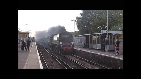 Steam Train Passing West Worthing Station On 28th June 2013 Youtube