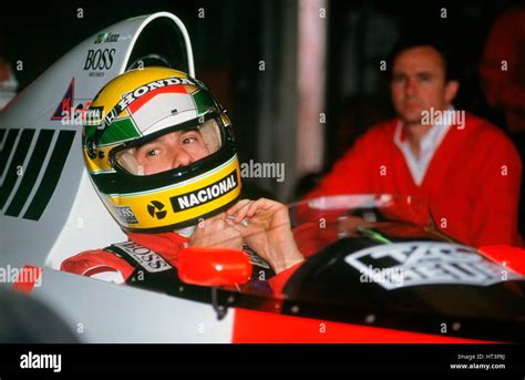 Ayrton Senna In The Mclaren Mp4 5 At 1989 British Grand Prix