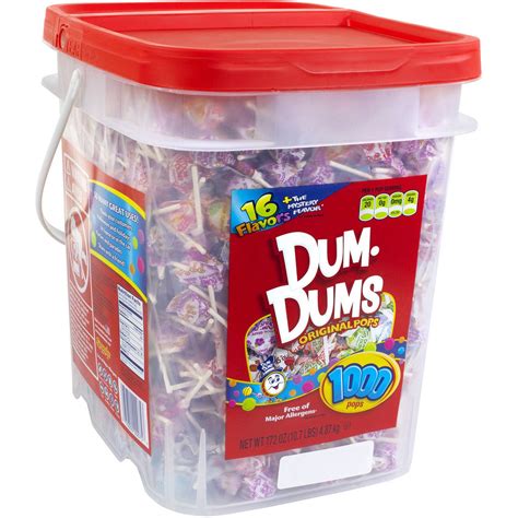Dum Dums Lollipops Original Mix Flavors 1000 Count Tub