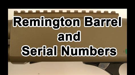 Remington Model 12 Serial Number Chart