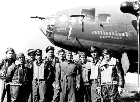 The Crew Of The Boeing B 17 Flying Fortress Memphis Belle Is Pictured