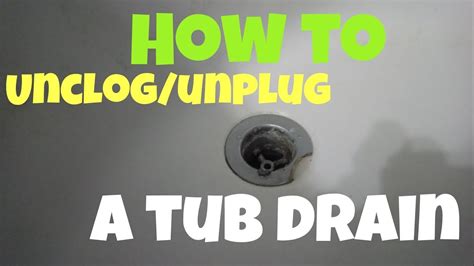 Bathtubs are prone to clogs. How To Unclog A Tub Drain - YouTube