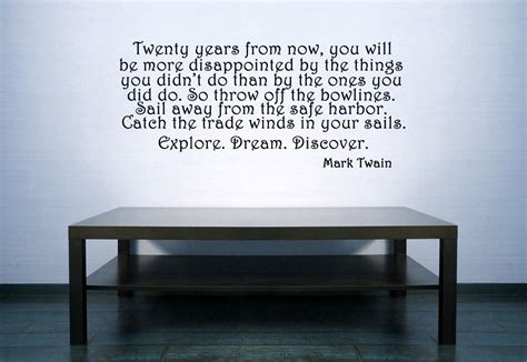 Inspirational Mark Twain Vinyl Wall Art Decal Wall Art Quotes Mark