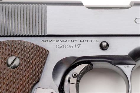 Colt Government Model 45 Acp Pistol Circa 1940 Serial Number C200617