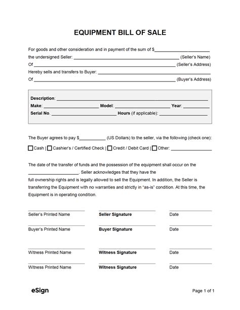 Free Bill Of Sale Forms 20 Pdf Word