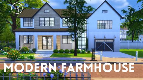 Modern Farmhouse Sims 4 Cc Speed Build Youtube
