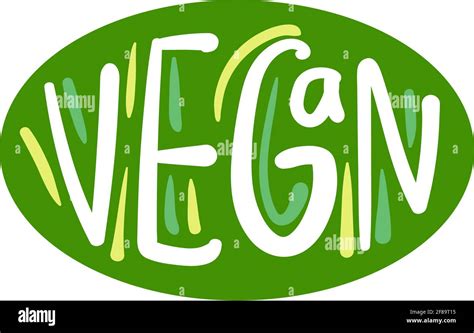 Vector Color Vegan Logo Or Sign Healthy Food Badge For Cafe