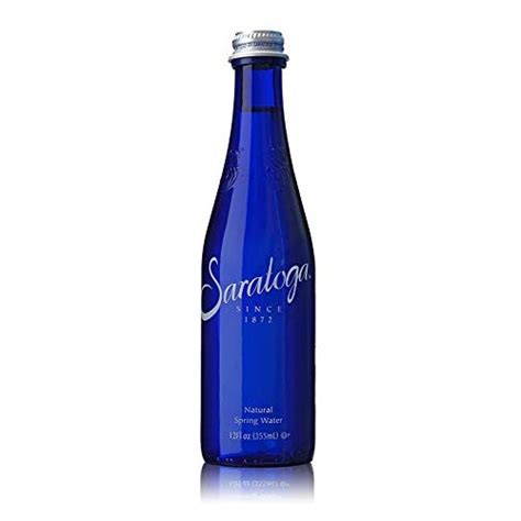 Saratoga Natural Spring Water 12oz Cobalt Blue Glass Bottle