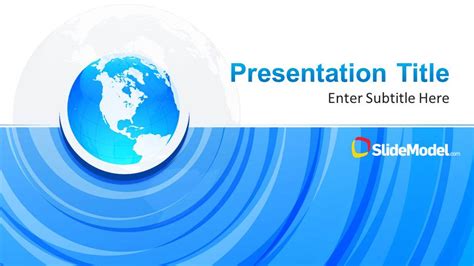 The design is aesthetic and full of artistic sentiment. Blue Circle Professional PowerPoint Template - SlideModel