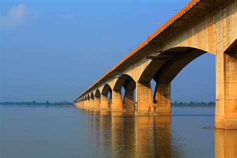 Photo Of Concrete Bridge Over Body Of Water Patna India Hd Wallpaper