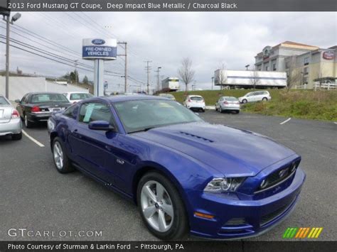 Deep Impact Blue Metallic 2013 Ford Mustang Gt Coupe Charcoal Black