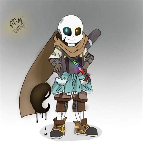 He exists out of them but can interact with them. Ink sans - ibisPaint