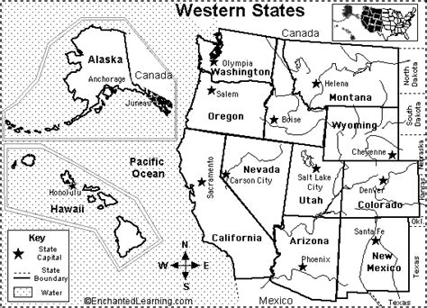 Western Us States Mapquiz Printout
