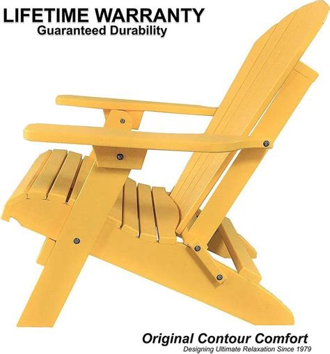 Duraweather Poly® King Size Folding Adirondack Chair Lemon Yellow