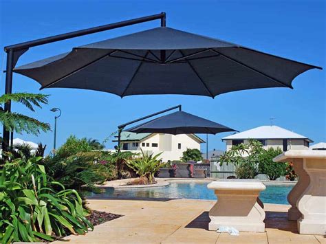 Double Black Pool Umbrellas ⋆ Planet Shade Bundaberg