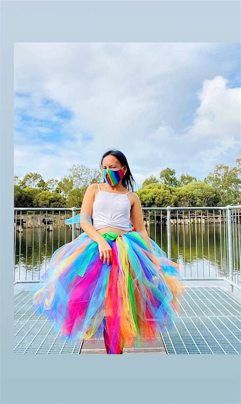 Rainbow Tutu Adult Rainbow Skirt Length Tutu Skirt Etsy Australia