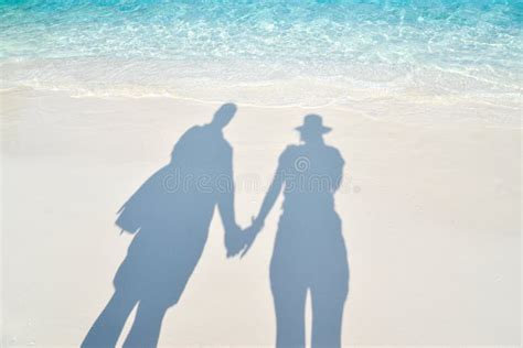 Shadow Of Couple Holding Hands Stock Photo Image Of White Nature