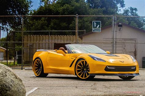 Pics Forgiato Widebody Corvette Stingray Convertible In Yellow