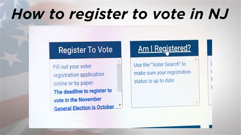 How To Register To Vote In Nj For Election Youtube
