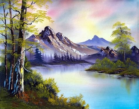40 Beautiful Oil Pastel Paintings To Try Bob Ross Paintings