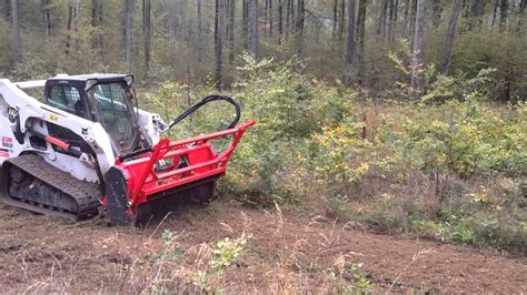 Bobcat T770 Skid Steer With Ahwi Forestry Mulcher Youtube