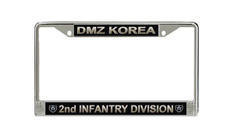 Us Army Dmz Korea 2nd Infantry Division License Plate Frame
