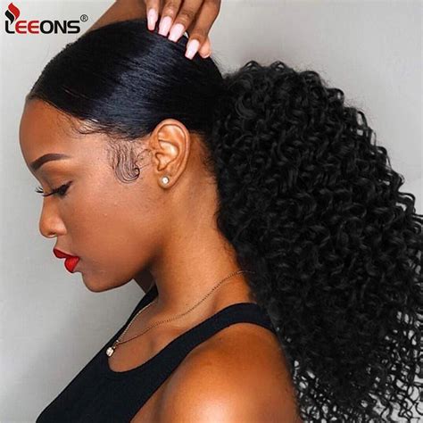 Synthetic Drawstring Puff Ponytail Afro Kinky Curly Hair Extension
