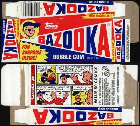 Bazooka Gum Vintage Candy Vintage Memory Retro Candy Bazooka Bubble