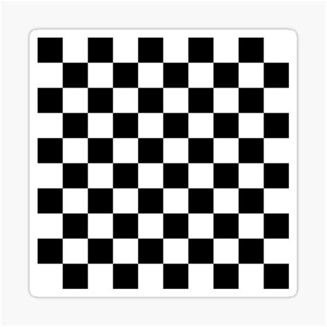 Black And White Checkered Sticker By Starrylite Redbubble
