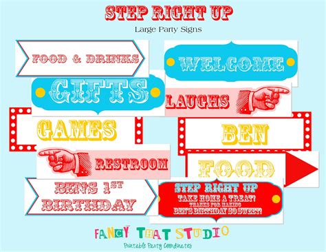 6 Best Images Of Carnival Theme Signs And Printables Circus Birthday