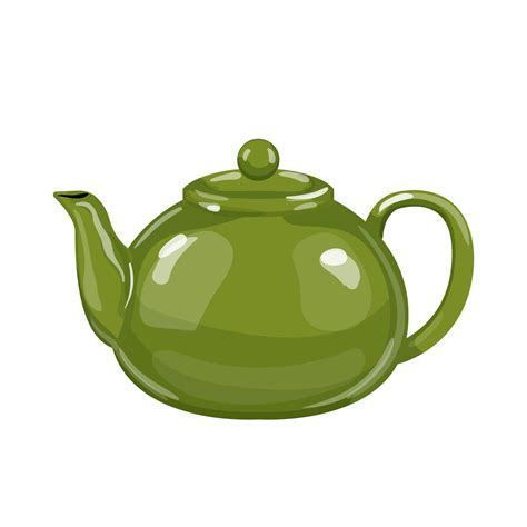 Pottery Teapot Tea Kettle Cartoon Vector Illustration 17407095 Vector