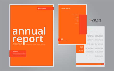 Annual Report Elegant Geometric Flat Design Template 173991 Vector Art
