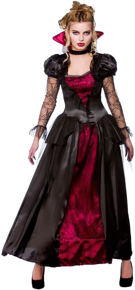 Halloween Vampire Queen Ladies Fancy Dress Adult Costume Uk