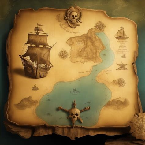 Premium Ai Image Pirate Treasure Map Design