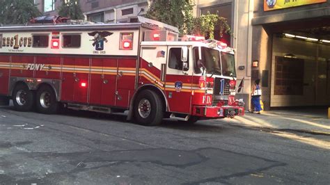 Fdny Rescue 1 Backing In To The Station Youtube