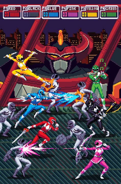 Power Rangers Pixel Art Covers On Behance