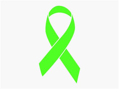 Lime Green Colored Non Hodgkins Lymphoma Ribbon Transparent All