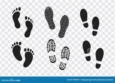 Collection Of Human Walking Footprints Shoes And Shoe Sole Funny Feet