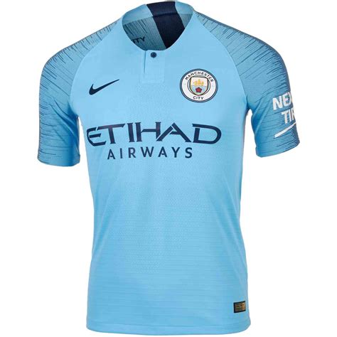 Mancity.com and our official app! 2018/19 Nike Manchester City Home Jersey - SoccerPro
