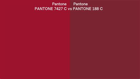 Pantone 7427 C Vs Pantone 188 C Side By Side Comparison