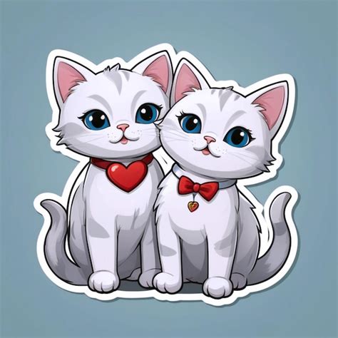 Premium Vector Couple Cute Cats Valentine Days