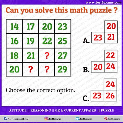 Tricky Logical Reasoning Math Puzzle With Answer Test 4 Exams