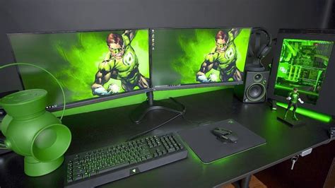 The Ultimate Green Lantern Gaming Setup Youtube Room Setup Gaming