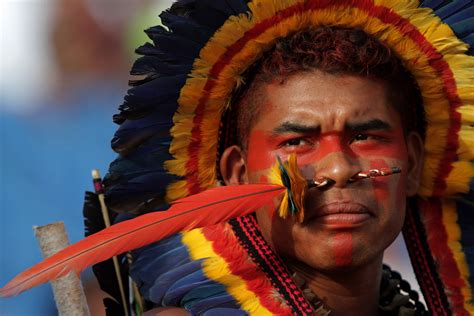 White Wolf Indigenous Protesters Shut Down Brazils World Indigenous