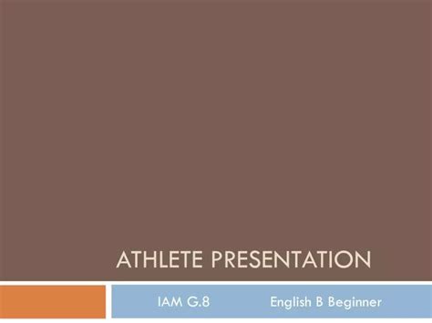 Ppt Athlete Presentation Powerpoint Presentation Free Download Id