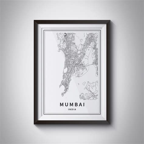 Printable Map Of Mumbai India Instant Download City Map Etsy Hong Kong
