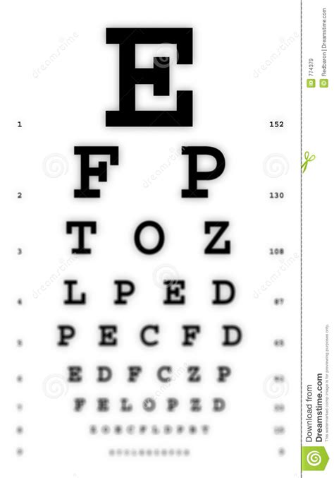 Medical Fuzzy Sight Of Eye Chart Royalty Free Stock Images Image